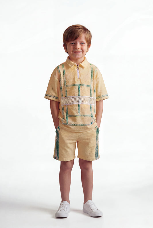 Boy's Sporty "Tennis-Core" Two-Piece Co-ord
