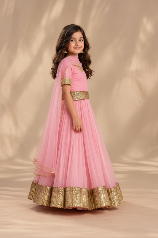 Blush Gold Festivity Lehenga Set