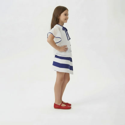 Blue & White "Belle" Skort & Top Set
