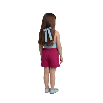 Girls’ Scalloped Petal Top & Skort Set