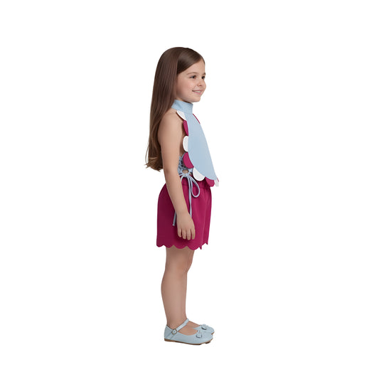 Girls’ Scalloped Petal Top & Skort Set