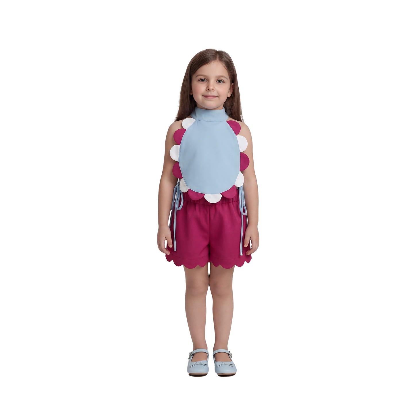 Girls’ Scalloped Petal Top & Skort Set