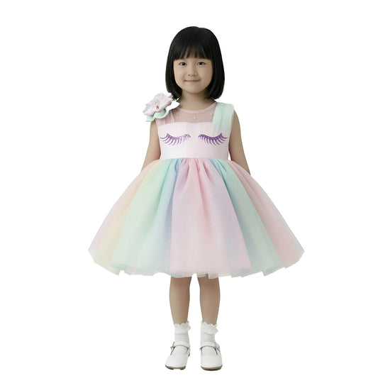 Rainbow Unicorn Dreams Tulle Party Dress
