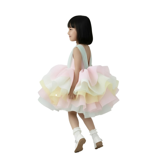 Girls' Pastel Dream Unicorn Birthday Dress