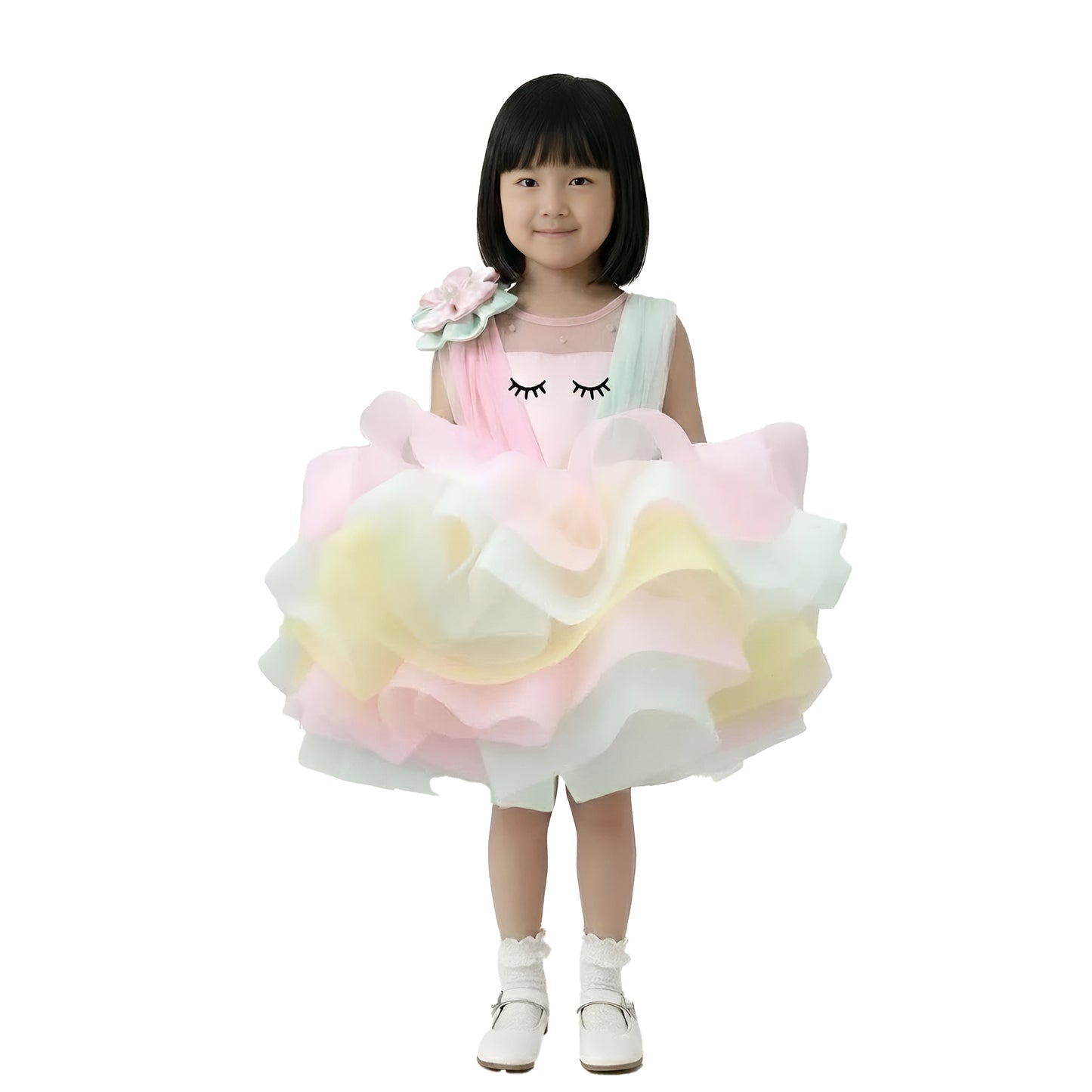 Girls' Pastel Dream Unicorn Birthday Dress