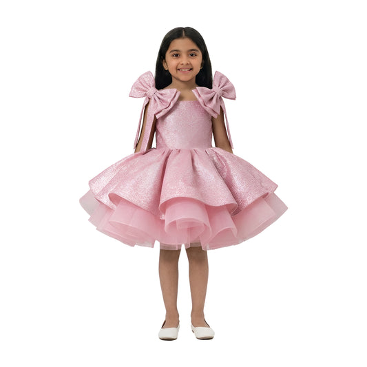 Girls' Shimmering Rose "Pink Star" Birthday Dress
