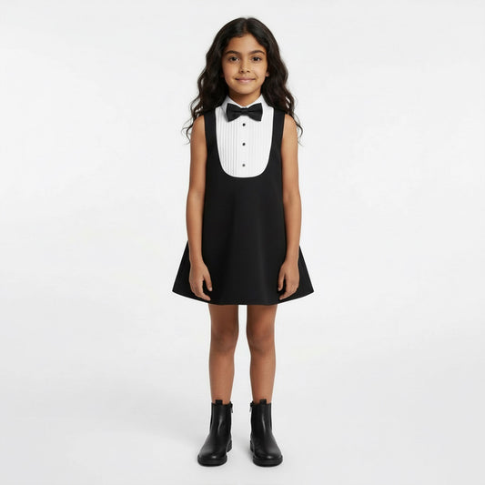 The "Little Tuxedo" Pinafore Dress