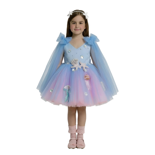 Girls' Enchanted Under-the-Sea Tulle Party Dress