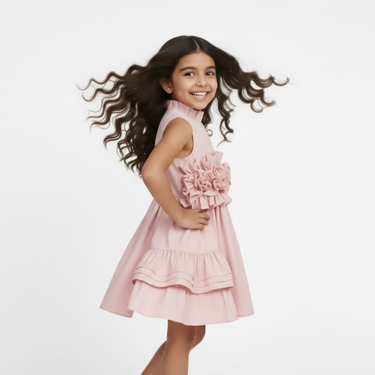 Blush Pink Ruffle Dress