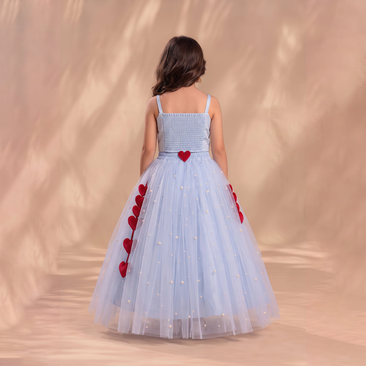 Sweetheart Appliqué Tulle Lehanga Set