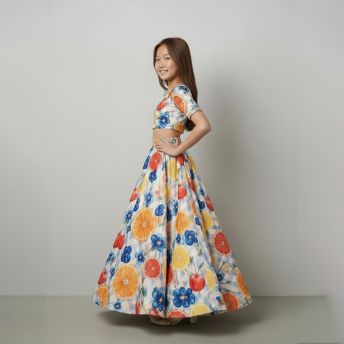The Orchard Blossom Printed Lehanga Set