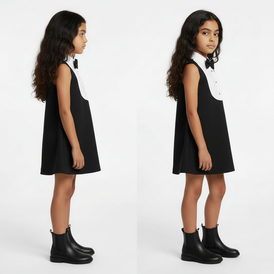 The "Little Tuxedo" Pinafore Dress
