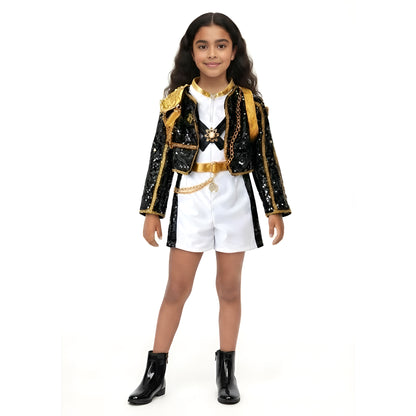 Kids' Pop Star Sequin Performance Costume