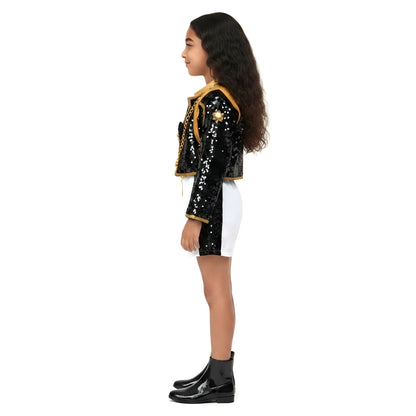 Kids' Pop Star Sequin Performance Costume