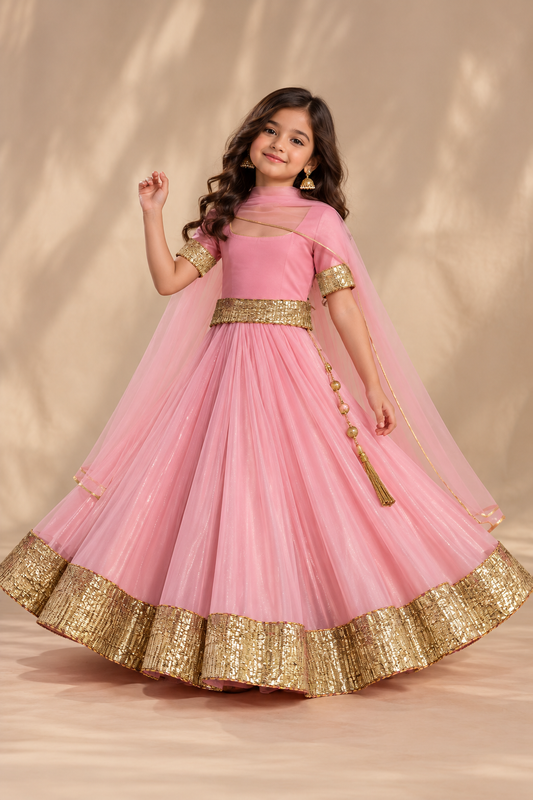 Blush Gold Festivity Lehenga Set