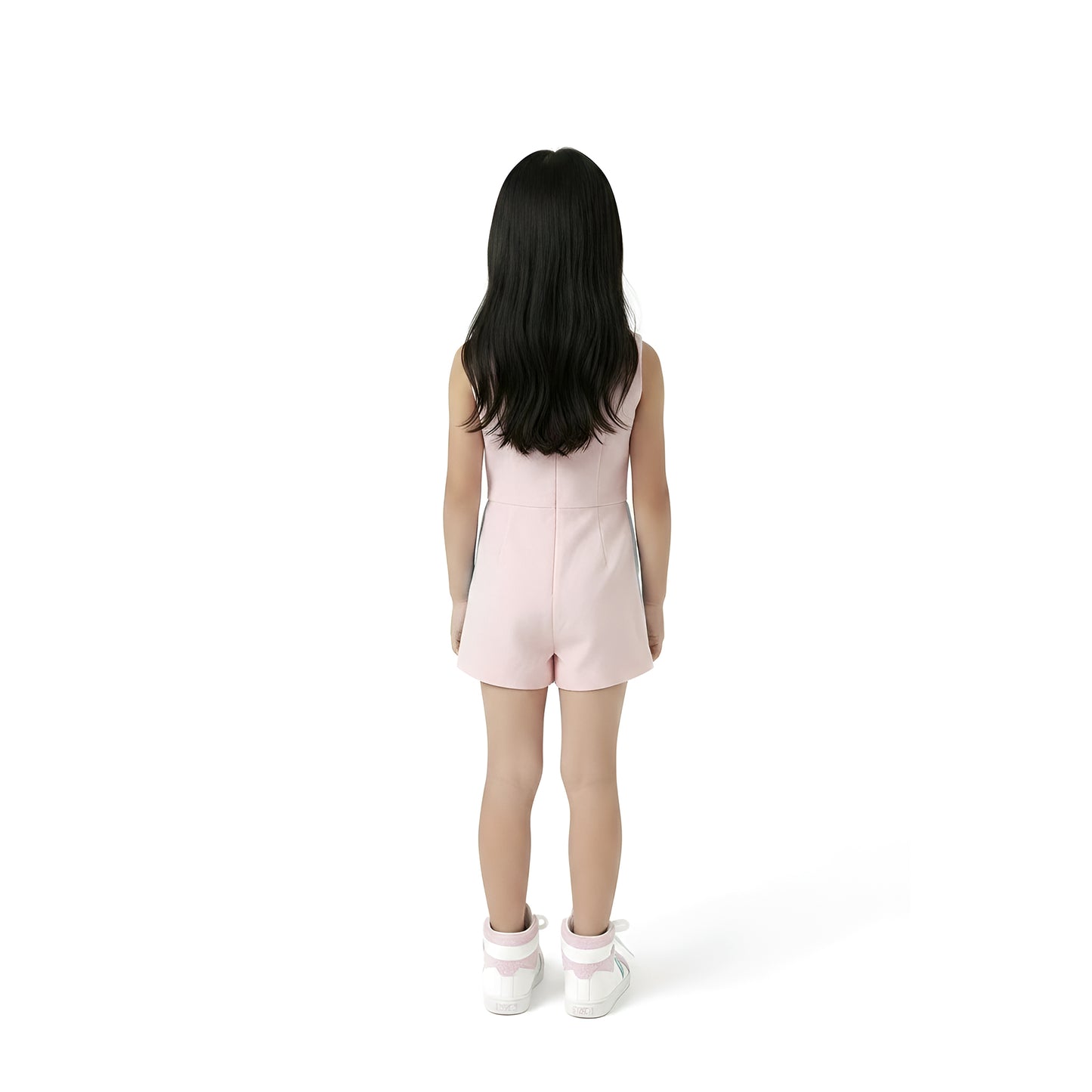 Girls Candy-Themed Birthday Romper with Detachable Tulle Skirt