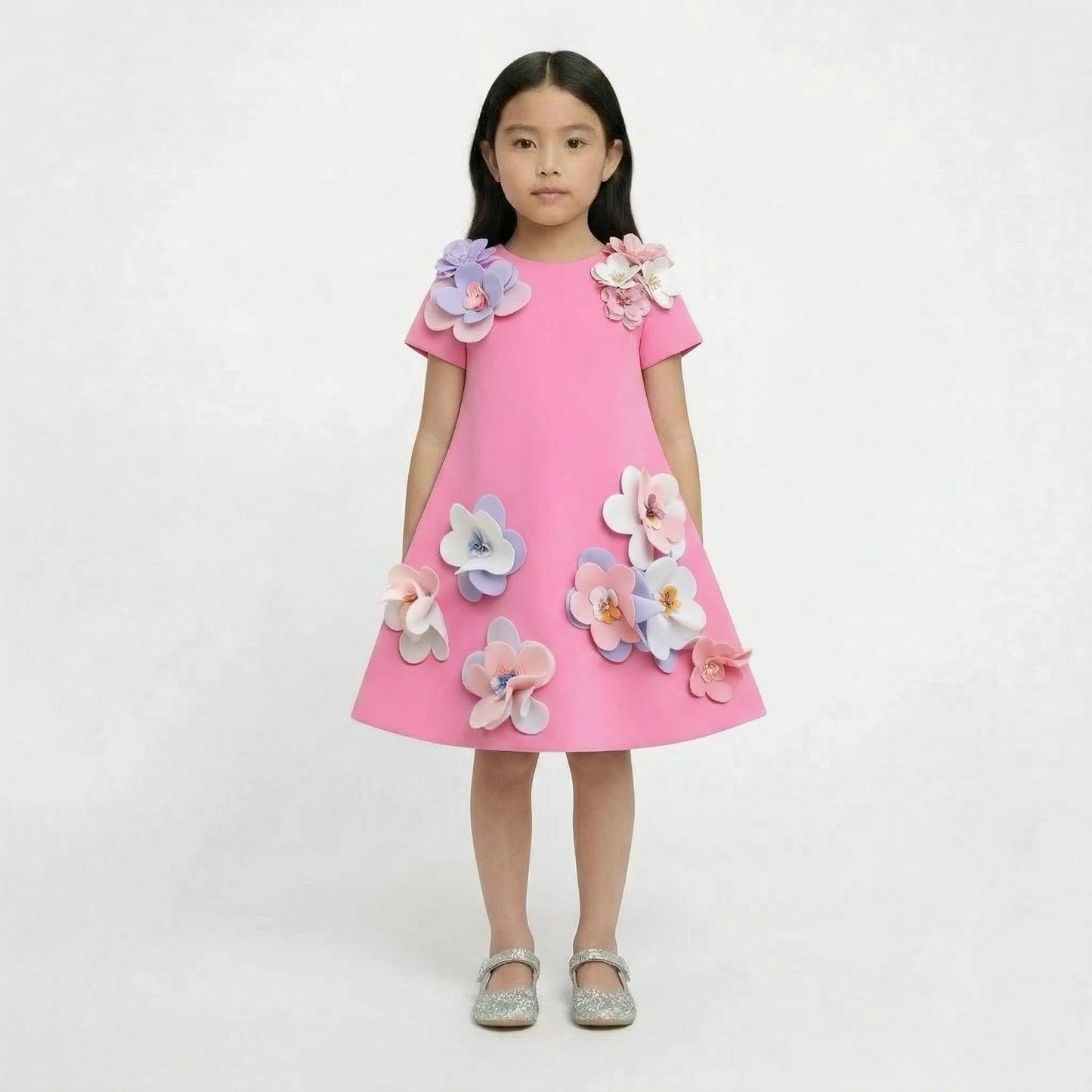 The "Maya" Floral Bloom Trapeze Dress