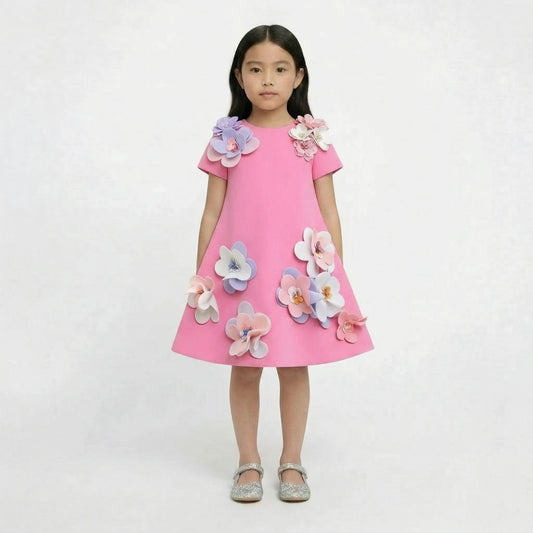 The "Maya" Floral Bloom Trapeze Dress