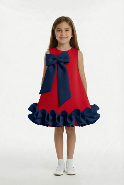 Iconic Oversized Navy Bow: