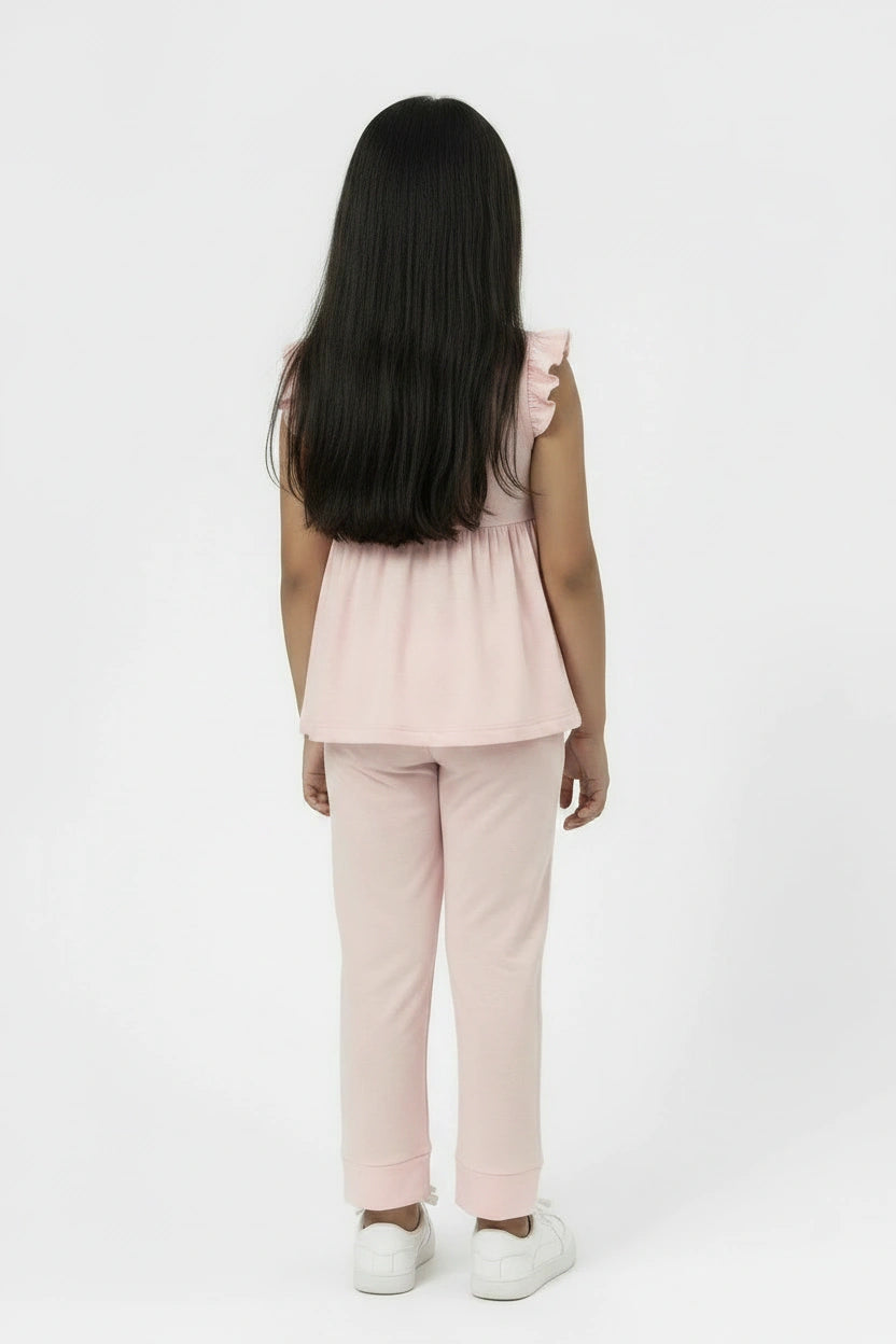 The "Zoe" Pink Bow-Accent Co-ord Set