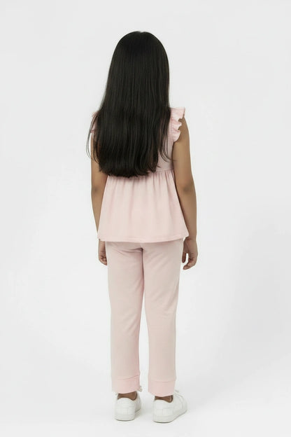 The "Zoe" Pink Bow-Accent Co-ord Set