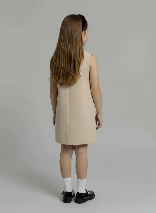 Chic beige and Black Shift Dress